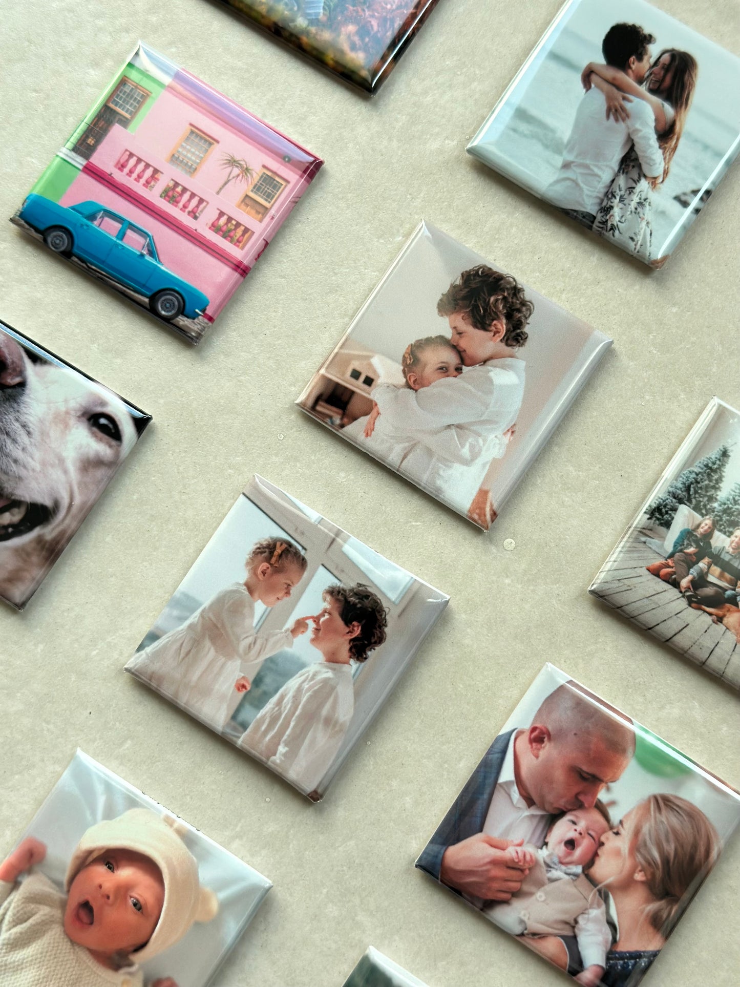 Set of 9 Custom Square Photo Magnets