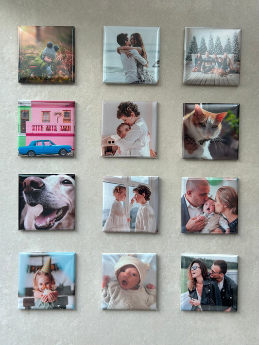 Set of 12 Custom Square Photo Magnets