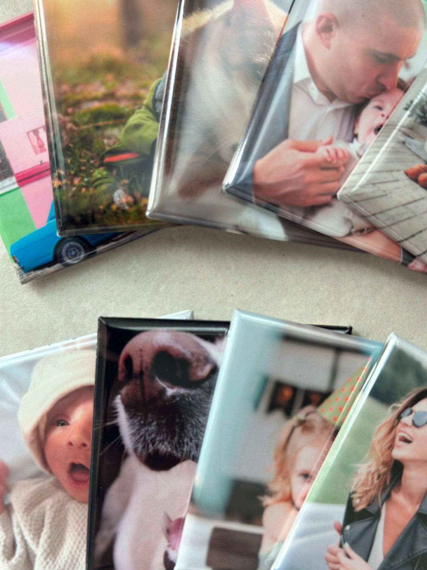 Set of 9 Custom Square Photo Magnets