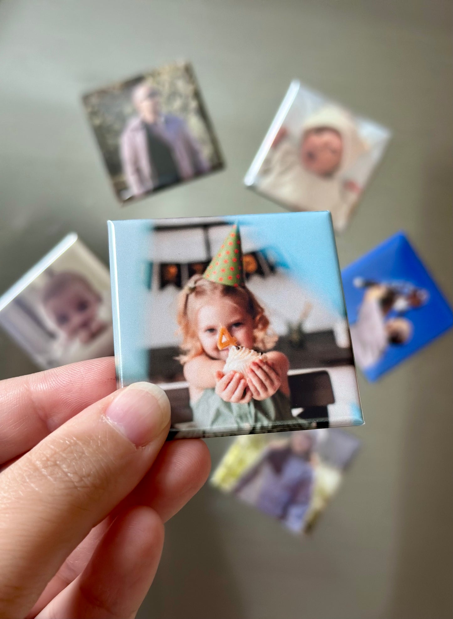 Set of 9 Custom Square Photo Magnets