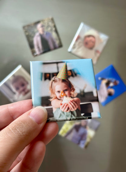 Set of 9 Custom Square Photo Magnets